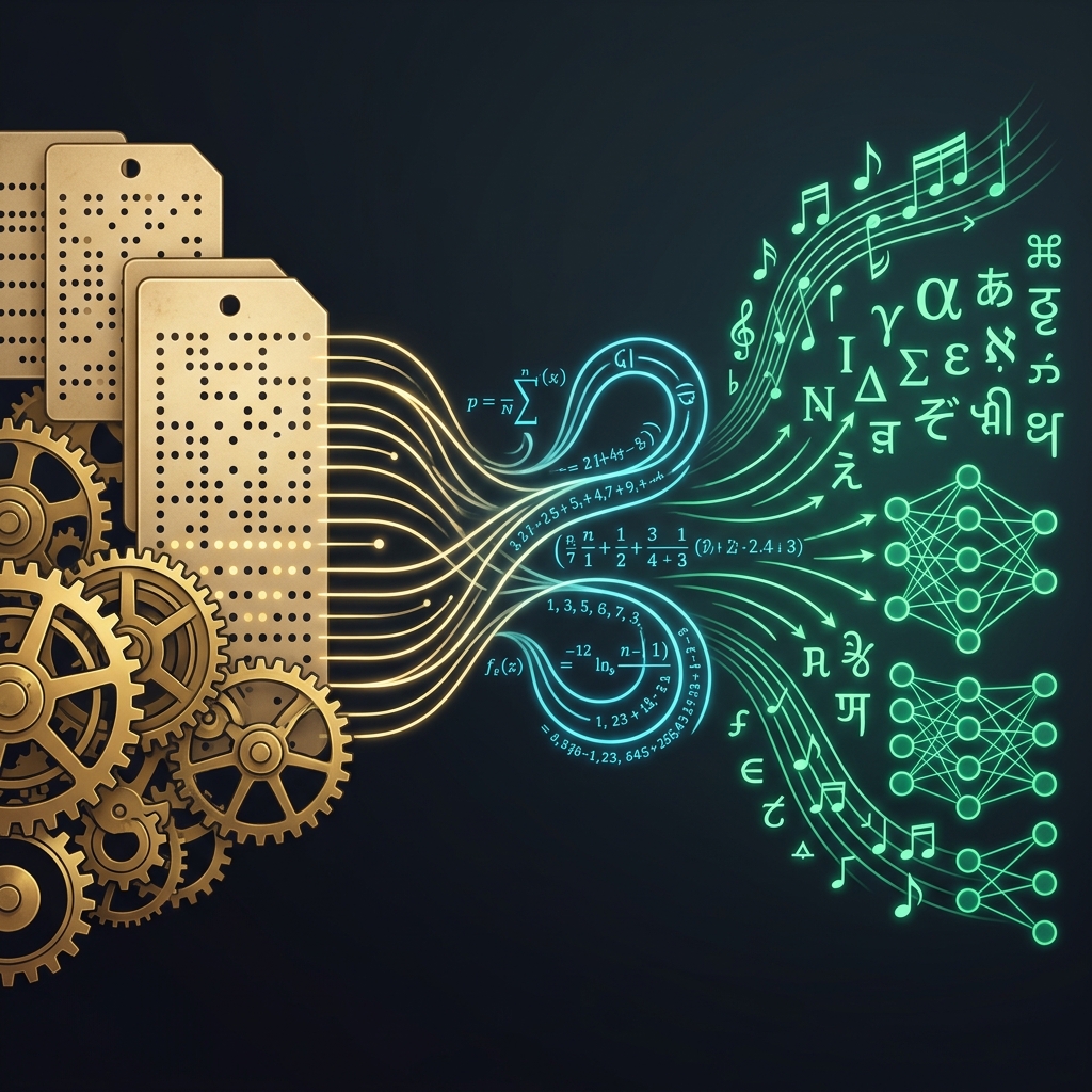 From textile punched cards to universal symbolic computation