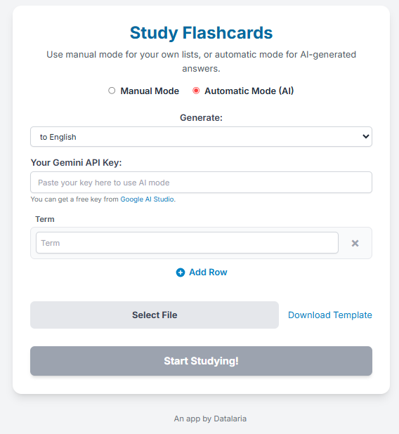 AI Mode in Flashcards