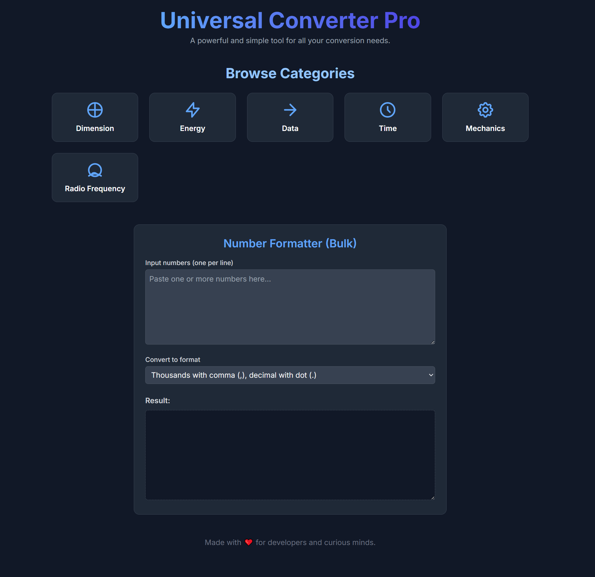 Universal Converter Pro Homepage Image