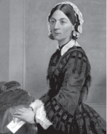 Portrait of Florence Nightingale, a pioneer of nursing and health statistics