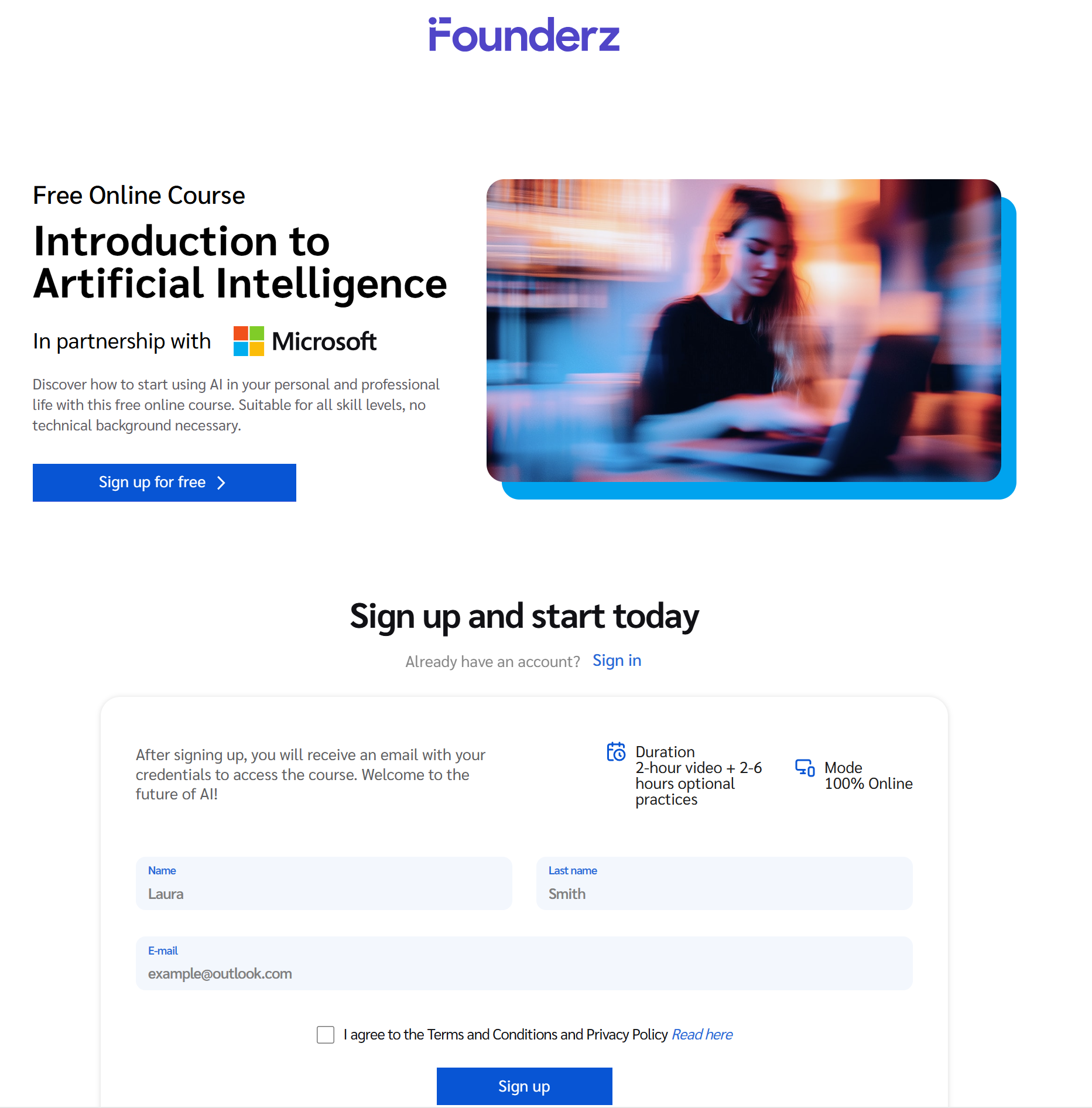 Imagen del curso de Introducción a la IA Founderz