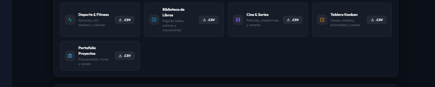 Módulos de exportación en CSV con codificación UTF-8 BOM y delimitador por punto y coma