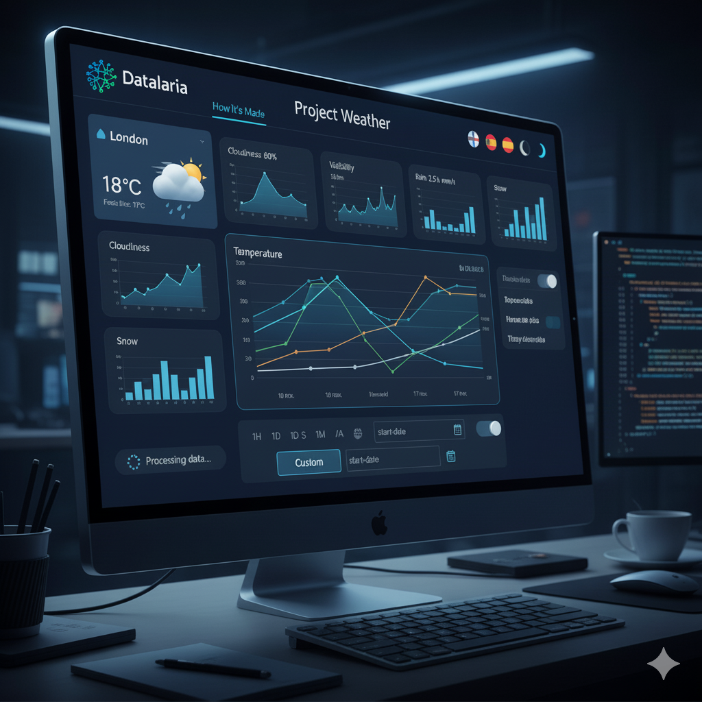 Imagen conceptual del Dashboard de Project Weather Extras